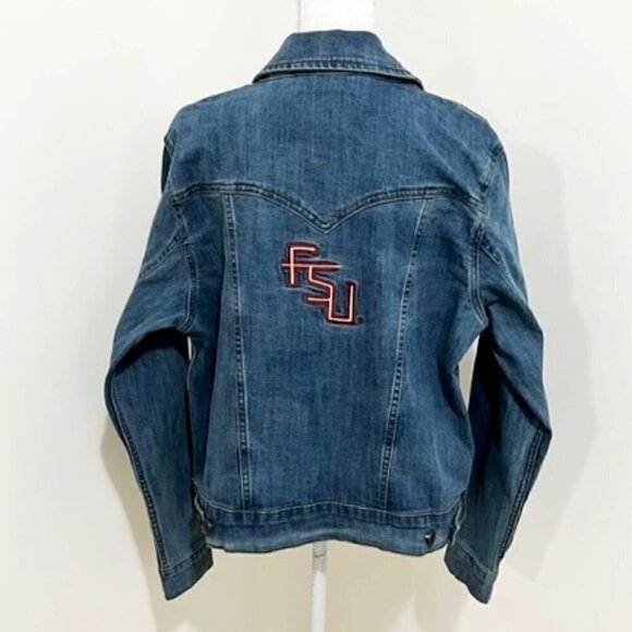 Wrangler Retro Denim Jean Jacket Florida State University FSU Embroidered - Picture 5 of 8